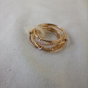 NWOT 6 Ring Band Fashion Jewelry Gold Plated